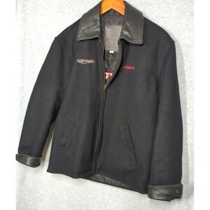 Vintage Golden Bear Wool Leather Varsity Jacket S Atomic Made in USA Sportsman